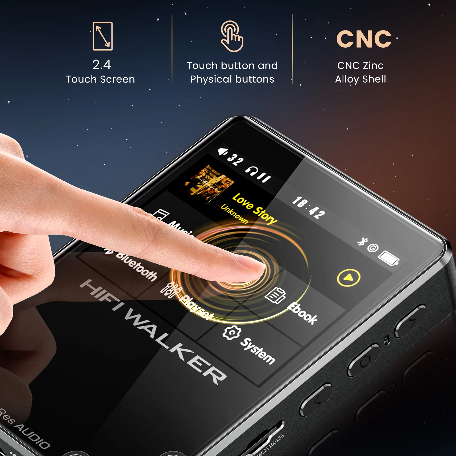 HIFI WALKER H2 Touch Hi-Res Audio Player - Image 7