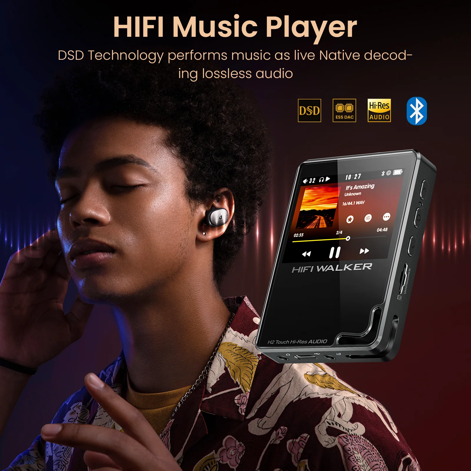 HIFI WALKER H2 Touch Hi-Res Audio Player - Image 9